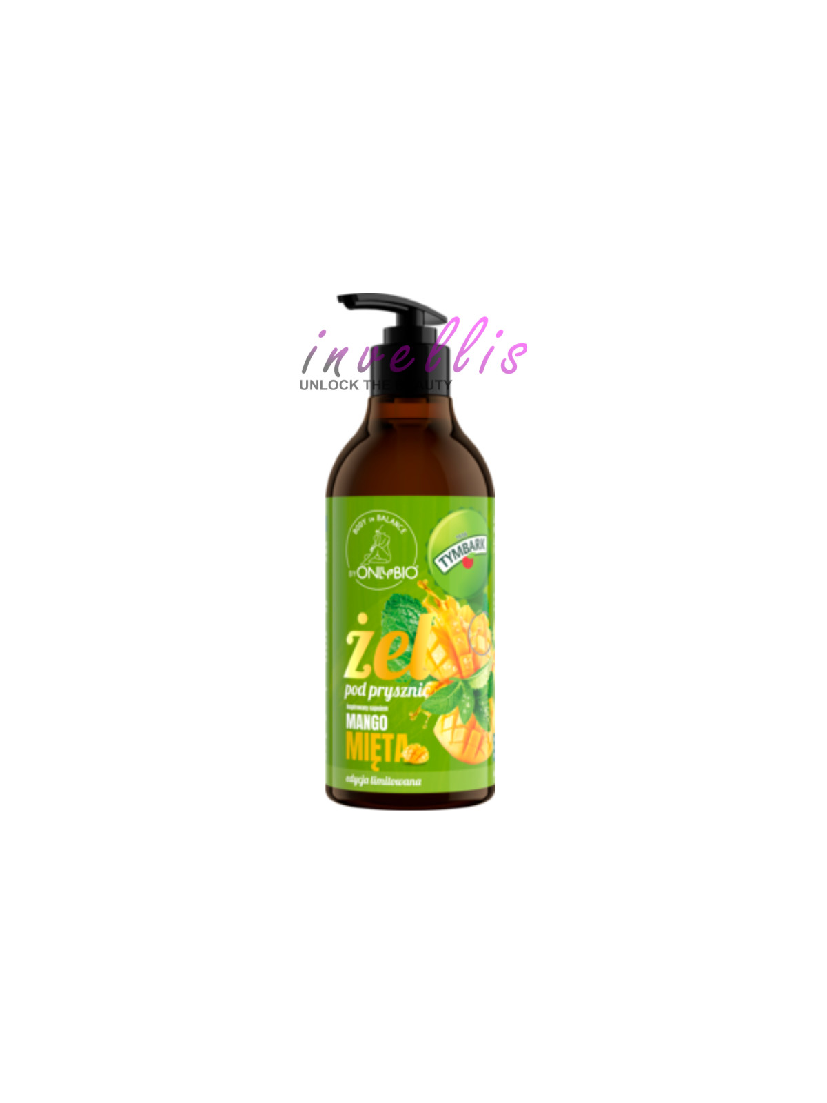 ONLYBIO ZEL POD PRYSZNIC MANGO MIETA 400ML invellis kosmetyki tanie uk naturalne zdrowie uroda