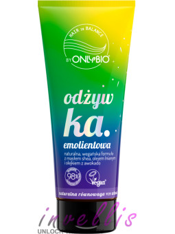 ONLYBIO EMOLLIENT HAIR CONDITIONER 200ML invellis kosmetyki tanie uk naturalne zdrowie uroda
