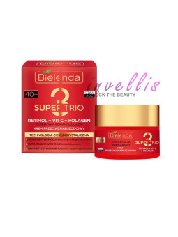 BIELENDA SUPER TRIO 40+ INTENSIVELY MOISTURIZING ANTI-WRINKLE DAY AND NIGHT CREAM 50ML invellis kosmetyki tanie uk naturalne zdr