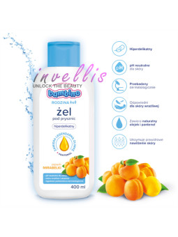 BAMBINO RODZINA SHOWER GEL MIRABELLE WITH PANTHENOL 400ML invellis kosmetyki tanie uk naturalne zdrowie uroda