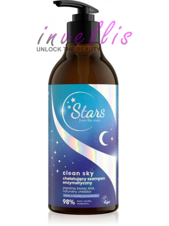 ONLYBIO STARS FROM THE STARS CLEAN SKY CHELATUJACY SZAMPON ENZYMATYCZNY 400ML invellis kosmetyki tanie uk naturalne zdrowie urod