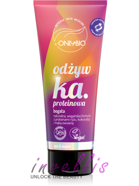 ONLYBIO ODZYWKA PROTEINOWA BOGATA 200ML invellis kosmetyki tanie uk naturalne zdrowie uroda