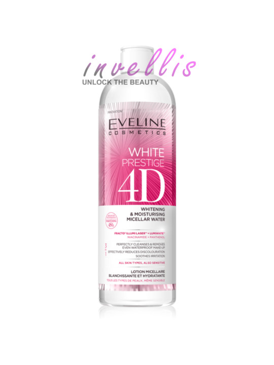 EVELINE WHITE PRESTIGE 4D PLYN MICELARNY 500ML invellis kosmetyki tanie uk naturalne zdrowie uroda