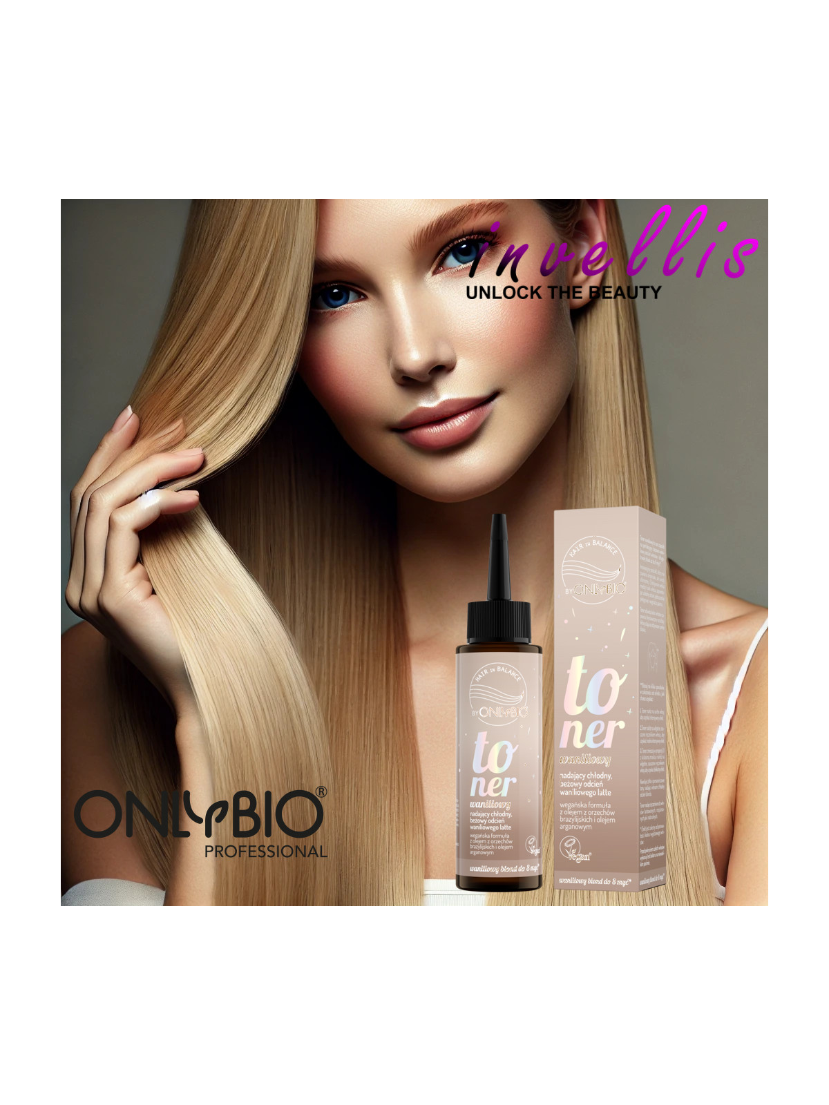 ONLYBIO VANILLA TONER 100ML invellis kosmetyki tanie uk naturalne zdrowie uroda