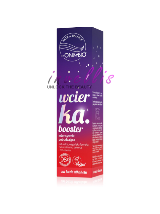 ONLYBIO WCIERKA BOOSTER INTENSYWNIE POBUDZAJACA 100ML invellis kosmetyki tanie uk naturalne zdrowie uroda