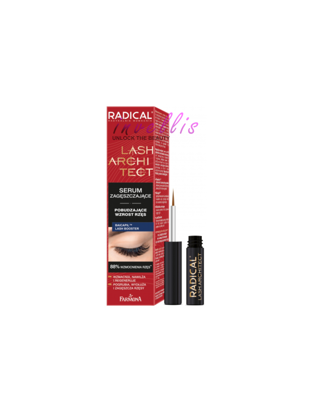 RADICAL LASH ARCHITECT SERUM ZAGESZCZAJACE I POBUDZAJACE WZROST RZES 5ML invellis kosmetyki tanie uk naturalne zdrowie uroda