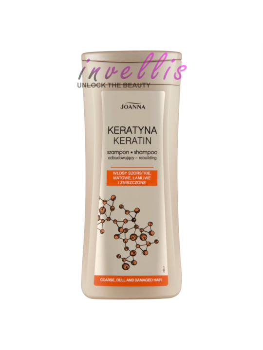 JOANNA KERATIN REBUILDING SHAMPOO FOR HAIR 200ML invellis kosmetyki tanie uk naturalne zdrowie uroda