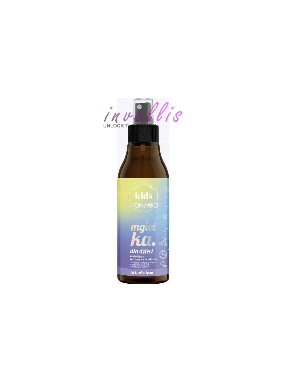 ONLYBIO KIDS HAIR DETANGLING MIST 150ML invellis kosmetyki tanie uk naturalne zdrowie uroda