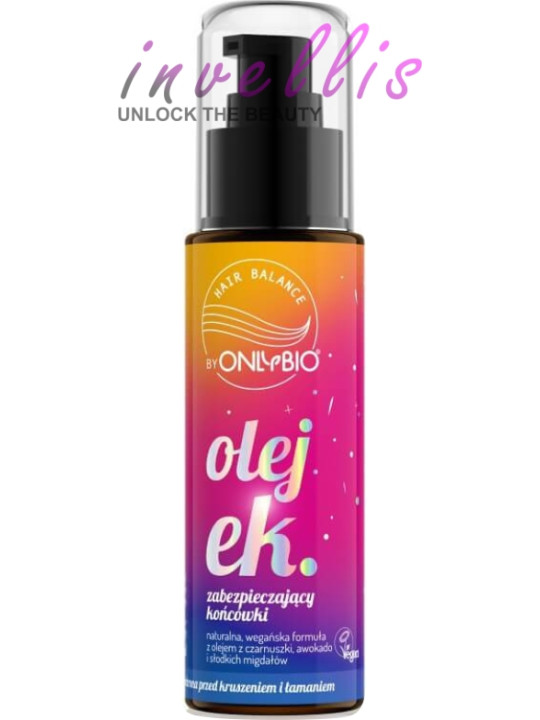 ONLYBIO PROTECTIVE HAIR OIL FOR ENDS 80ML invellis kosmetyki tanie uk naturalne zdrowie uroda