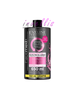 EVELINE FACEMED PROFESSIONAL MICELLAR WATER MAKEUP REMOVER 3-IN-1 650ML invellis kosmetyki tanie uk naturalne zdrowie uroda