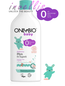 ONLYBIO GENTLE BATH LIQUID FROM DAY 1 OF LIFE 500ML invellis kosmetyki tanie uk naturalne zdrowie uroda