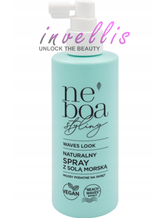 NEBOA WAVES LOOK NATURAL SPRAY WITH SEA SALT HAIR PRONE TO WAVINESS 175ML invellis kosmetyki tanie uk naturalne zdrowie uroda