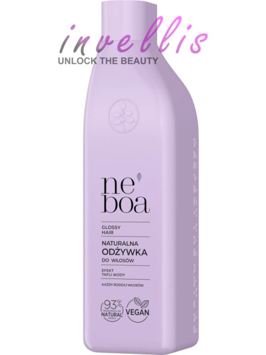 NEBOA GLOSSY HAIR NATURAL CONDITIONER FOR WATER SHEEN EFFECT ALL HAIR TYPES 300ML invellis kosmetyki tanie uk naturalne zdrowie 