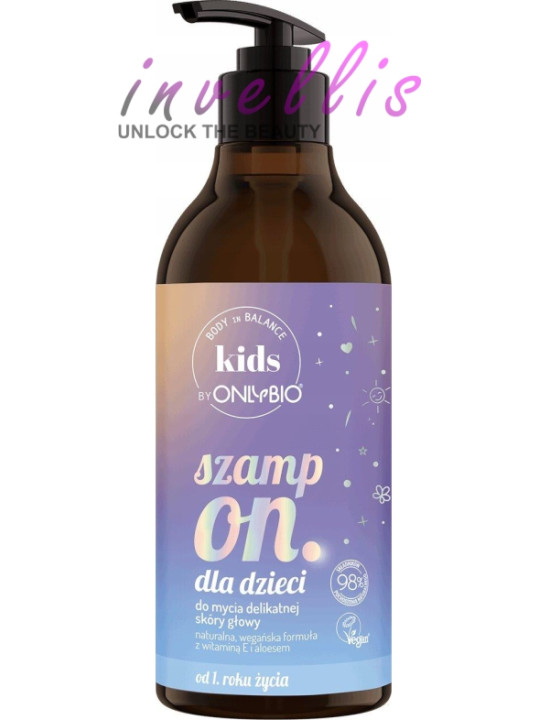 ONLYBIO SZAMPON DLA DZIECI 400ML invellis kosmetyki tanie uk naturalne zdrowie uroda