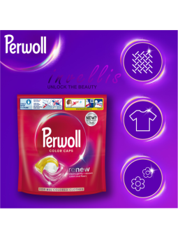 HENKEL PERWOLL CAPSULES FOR WASHING COLOR CAPS 35 PCS 472.5G invellis kosmetyki tanie uk naturalne zdrowie uroda