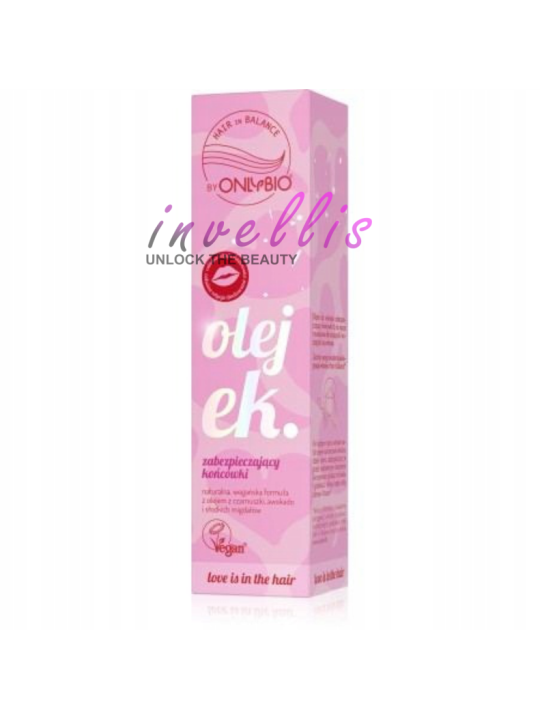 ONLYBIO LOVE IS IN THE HAIR OLEJEK ZABEZPIECZAJACY KONCOWKI 80ML invellis kosmetyki tanie uk naturalne zdrowie uroda