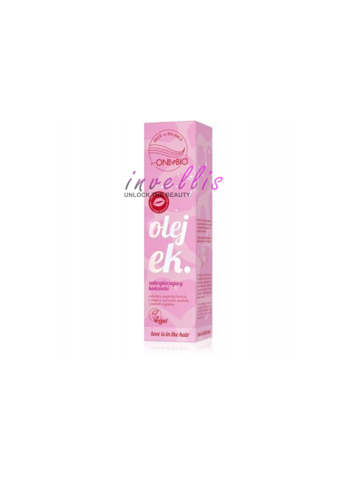 ONLYBIO LOVE IS IN THE HAIR OLEJEK ZABEZPIECZAJACY KONCOWKI 80ML invellis kosmetyki tanie uk naturalne zdrowie uroda