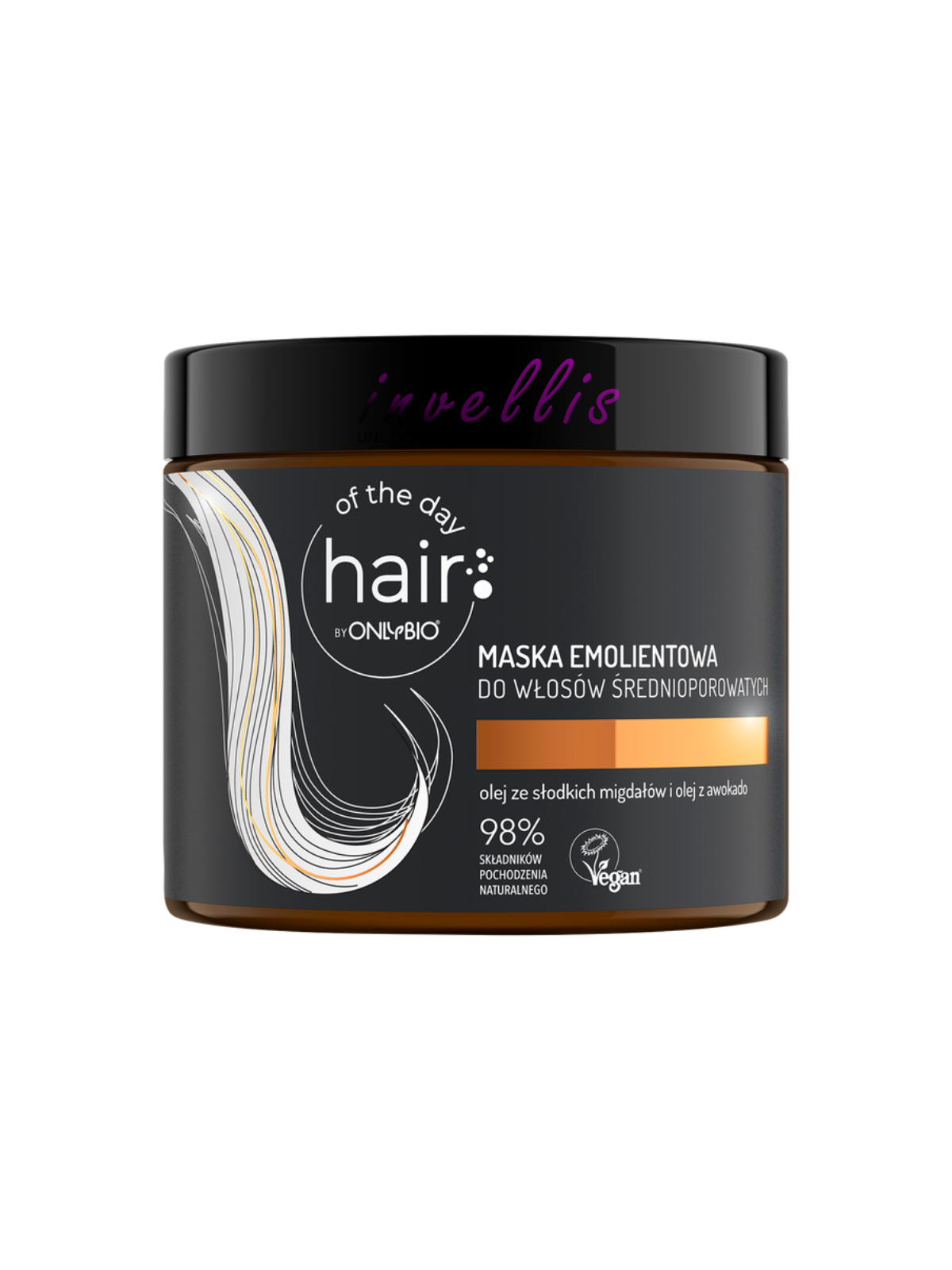 ONLYBIO HAIR OF THE DAY MASKA EMOLIENTOWA DO WLOSOW SREDNIOPOROWATYCH 400ML invellis kosmetyki tanie uk naturalne zdrowie uroda