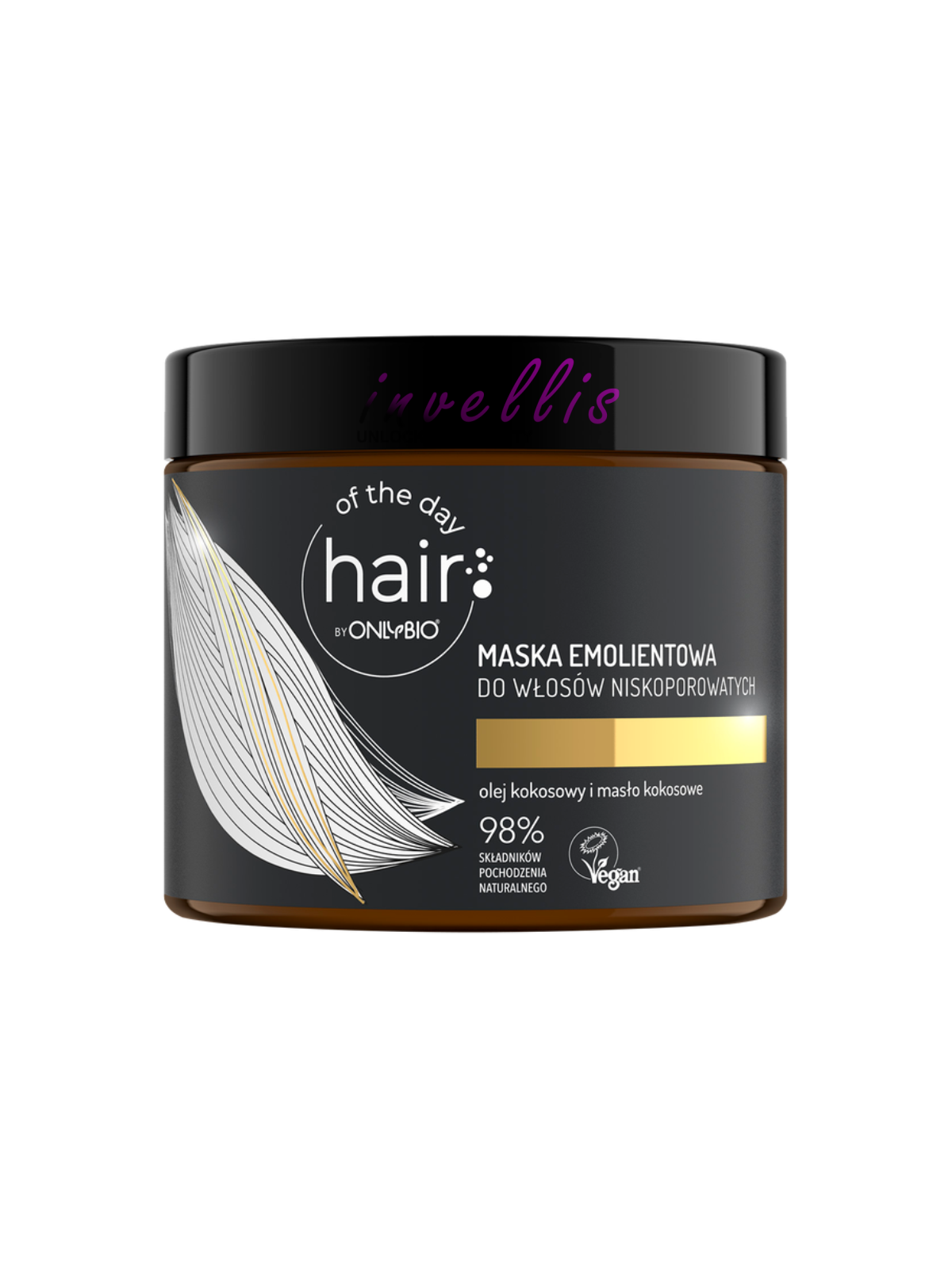 ONLYBIO HAIR OF THE DAY MASKA EMOLIENTOWA DO WLOSOW NISKOPOROWATYCH 400ML invellis kosmetyki tanie uk naturalne zdrowie uroda