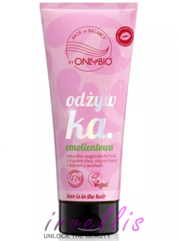 ONLYBIO LOVE IS IN THE HAIR EMOLLIENT CONDITIONER 200ML invellis kosmetyki tanie uk naturalne zdrowie uroda