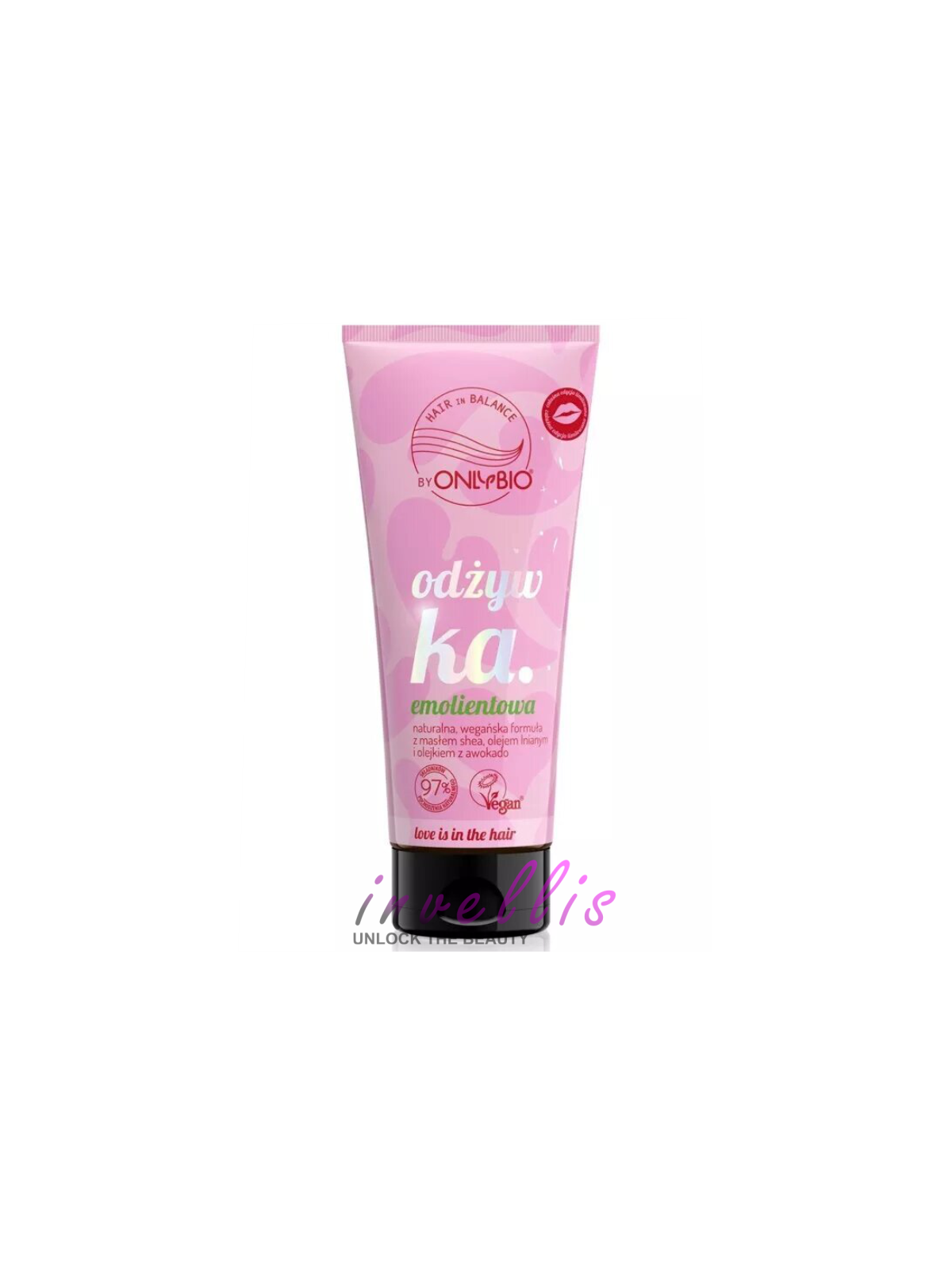 ONLYBIO LOVE IS IN THE HAIR ODZYWKA EMOLIENTOWA 200ML invellis kosmetyki tanie uk naturalne zdrowie uroda