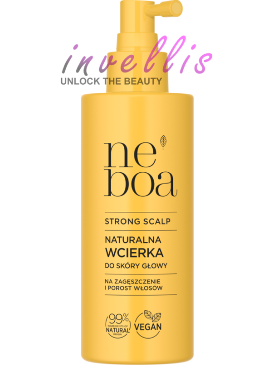 NEBOA STRONG SCALP NATURALNA WCIERKA DO SKORY GLOWY NA ZAGESZCZENIE I POROST WLOSOW 175ML invellis kosmetyki tanie uk naturalne 