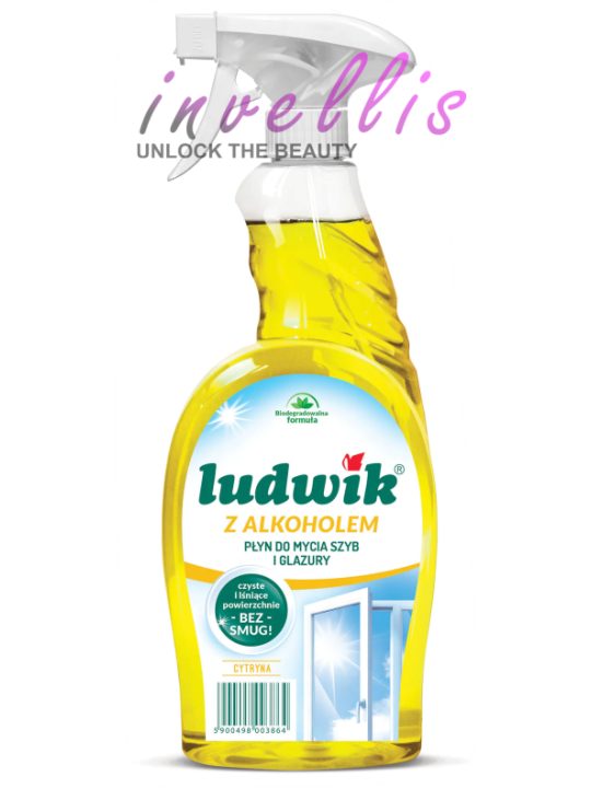 LUDWIK GLASS AND TILE CLEANER LEMON 750ML invellis kosmetyki tanie uk naturalne zdrowie uroda