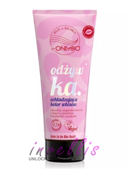 ONLYBIO LOVE IS IN THE HAIR COLOR-COOLING CONDITIONER 200ML invellis kosmetyki tanie uk naturalne zdrowie uroda