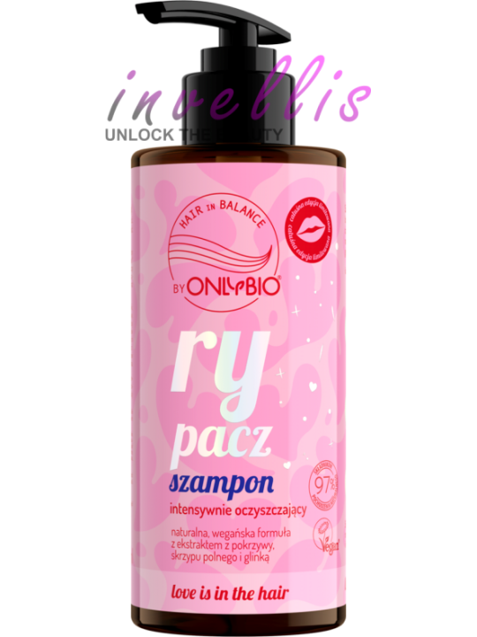 ONLYBIO LOVE IS IN THE HAIR SZAMPON INTENSYWNIE OCZYSZCZAJACY 300ML invellis kosmetyki tanie uk naturalne zdrowie uroda