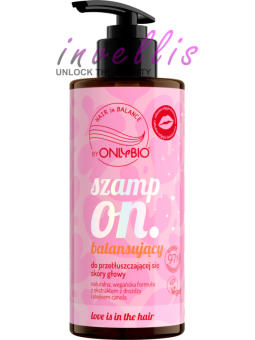 ONLYBIO LOVE IS IN THE HAIR BALANCING SHAMPOO FOR OILY SCALP 300ML invellis kosmetyki tanie uk naturalne zdrowie uroda