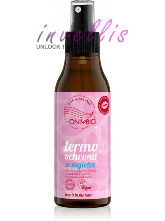 ONLYBIO LOVE IS IN THE HAIR TERMO OCHRONA W MGIELCE 150ML invellis kosmetyki tanie uk naturalne zdrowie uroda