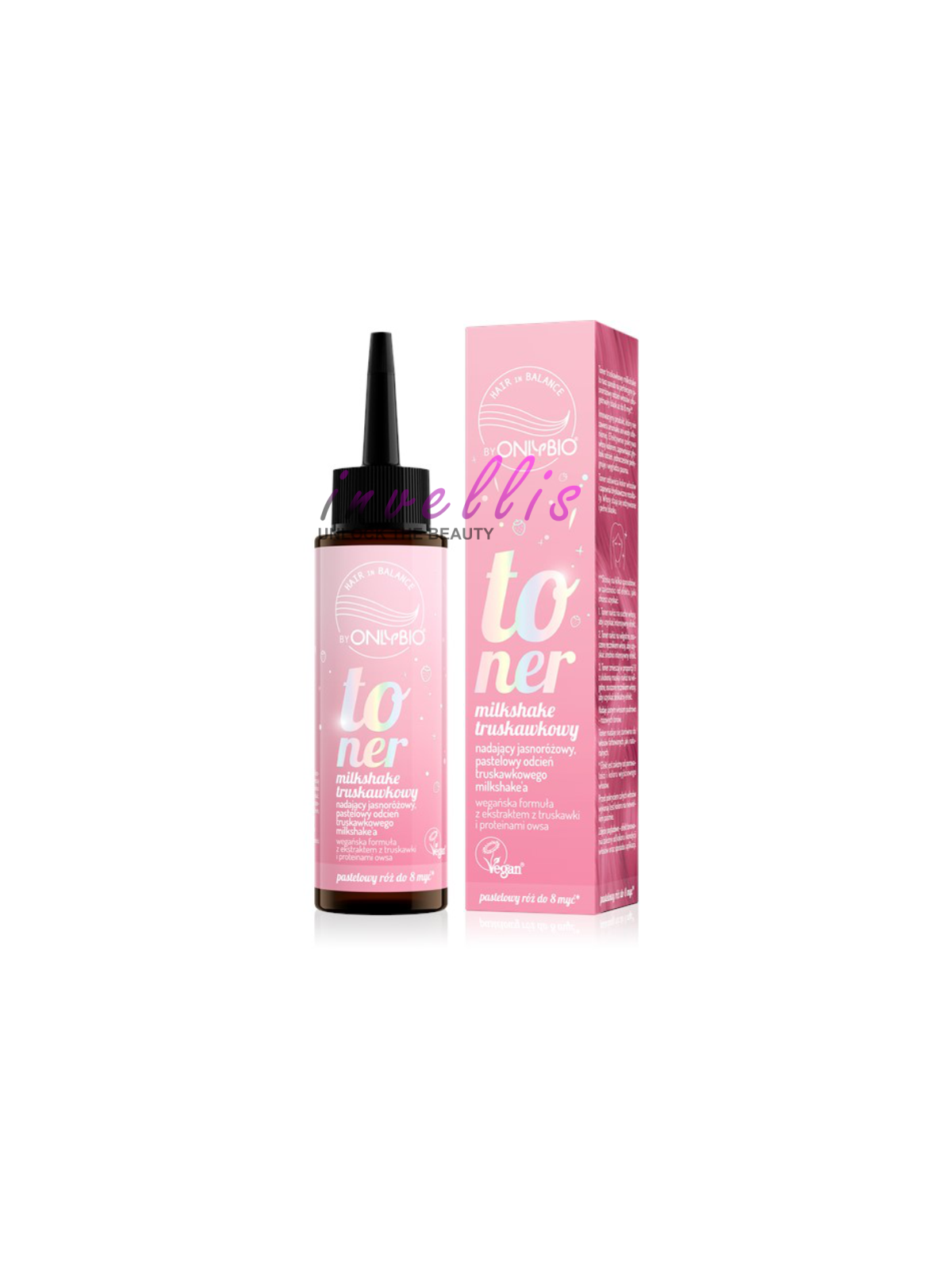 ONLYBIO TONER TRUSKAWKOWY MILKSHAKE 100ML invellis kosmetyki tanie uk naturalne zdrowie uroda