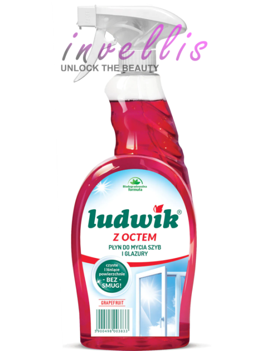 LUDWIK LIQUID FOR CLEANING WINDOWS AND GLAZING GRAPEFRUIT 750G invellis kosmetyki tanie uk naturalne zdrowie uroda