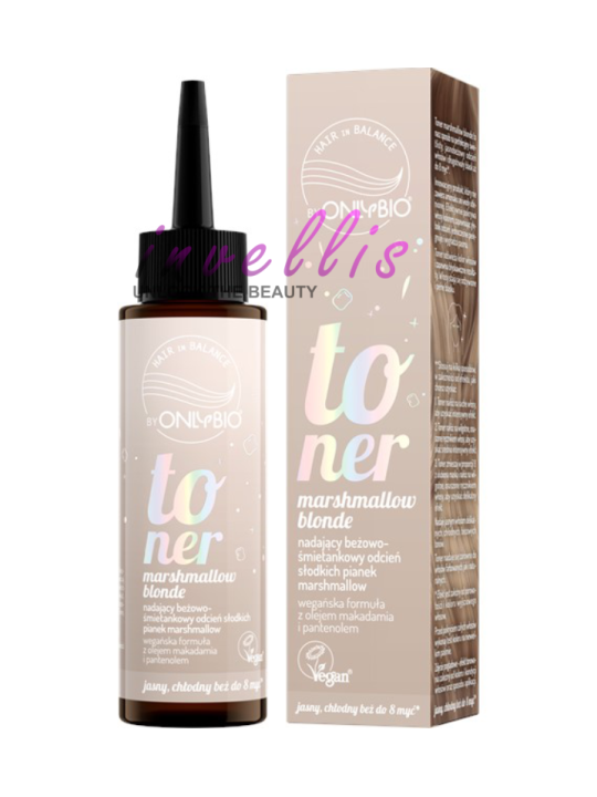 ONLYBIO TONER MARSHMALLOW BLONDE 100ML invellis kosmetyki tanie uk naturalne zdrowie uroda