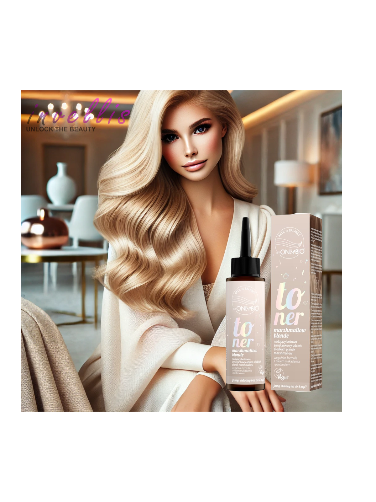 ONLYBIO TONER MARSHMALLOW BLONDE 100ML invellis kosmetyki tanie uk naturalne zdrowie uroda