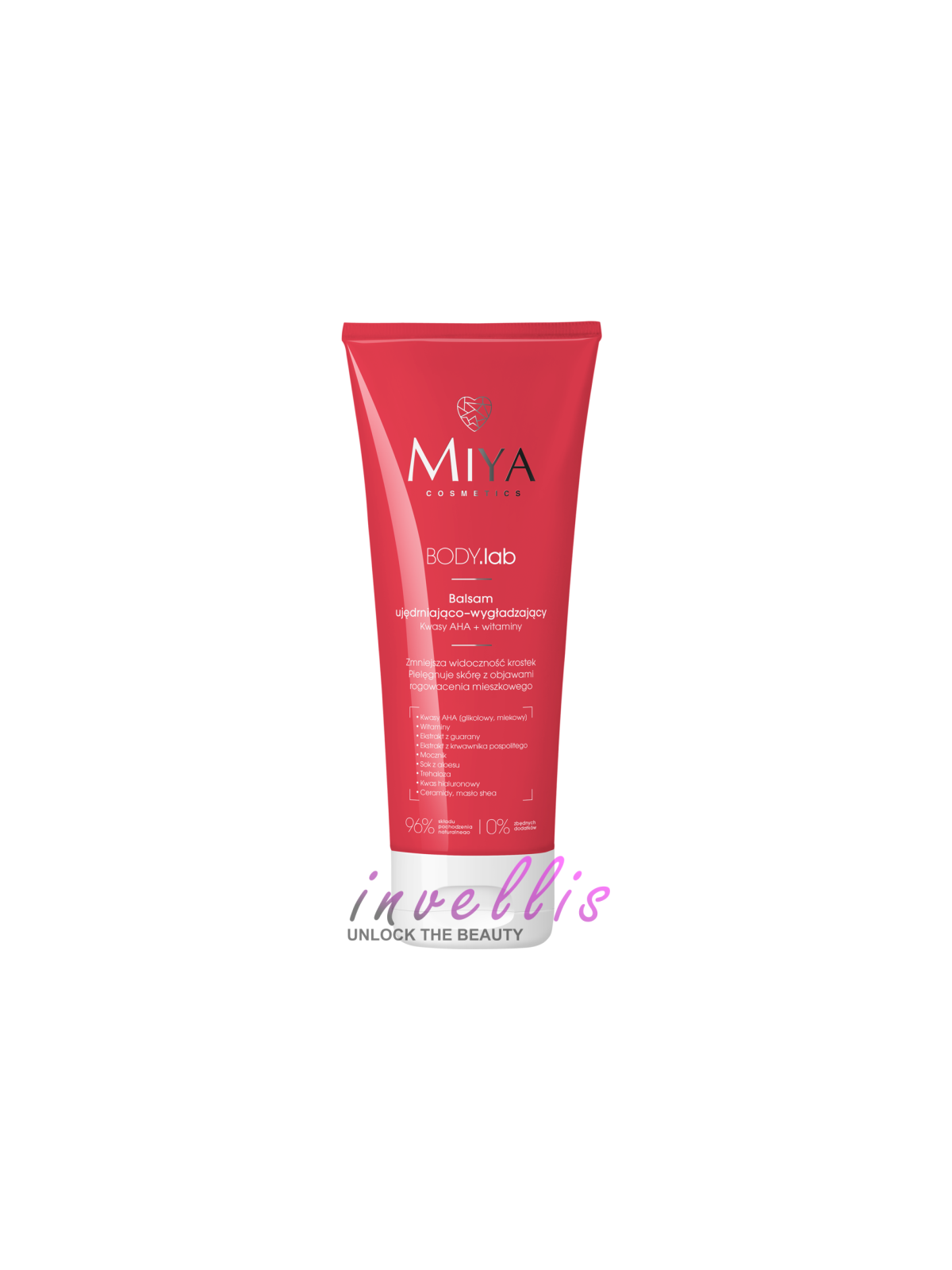 MIYA BODY LAB FIRMING AND SMOOTHING BODY LOTION WITH AHA ACIDS + VITAMINS 200ML invellis kosmetyki tanie uk naturalne zdrowie ur