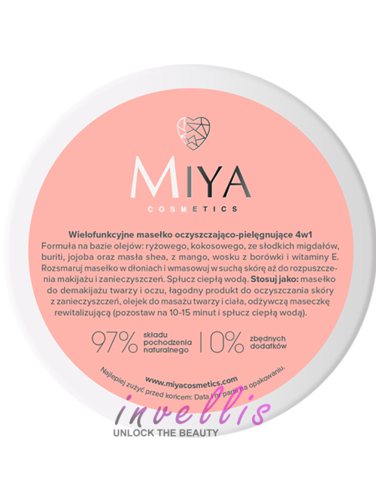 MIYA MY CLEAN HERO WIELOFUNKCYJNE MASELKO OCZYSZCZAJACO PIELEGNUJACE 4W1 70G invellis kosmetyki tanie uk naturalne zdrowie uroda