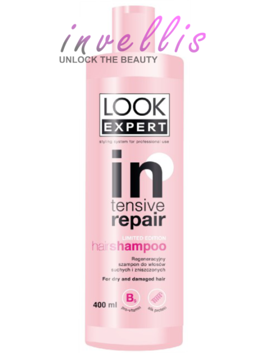 LOOK EXPERT INTENSIVE REPAIR REGENERACYJNY SZAMPON DO WLOSOW SUCHYCH I ZNISZCZONYCH 400ML invellis kosmetyki tanie uk naturalne 