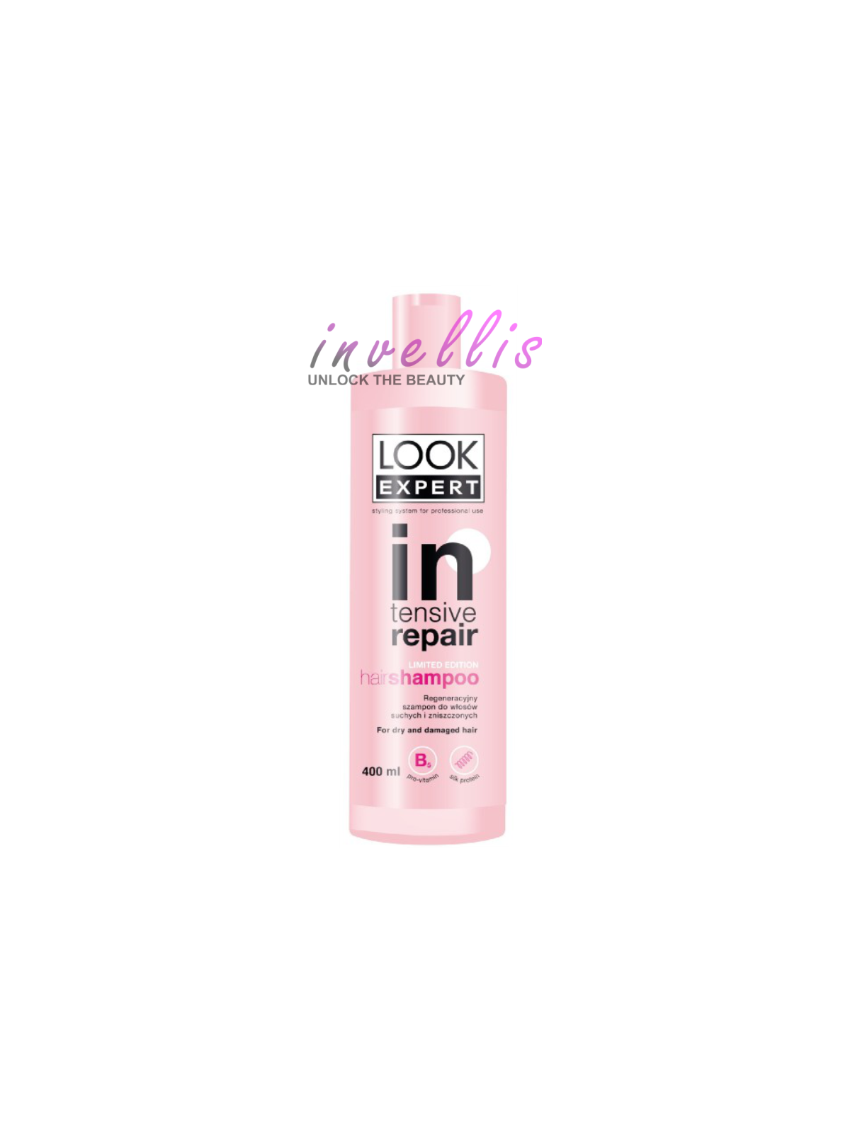 LOOK EXPERT INTENSIVE REPAIR REGENERACYJNY SZAMPON DO WLOSOW SUCHYCH I ZNISZCZONYCH 400ML invellis kosmetyki tanie uk naturalne 