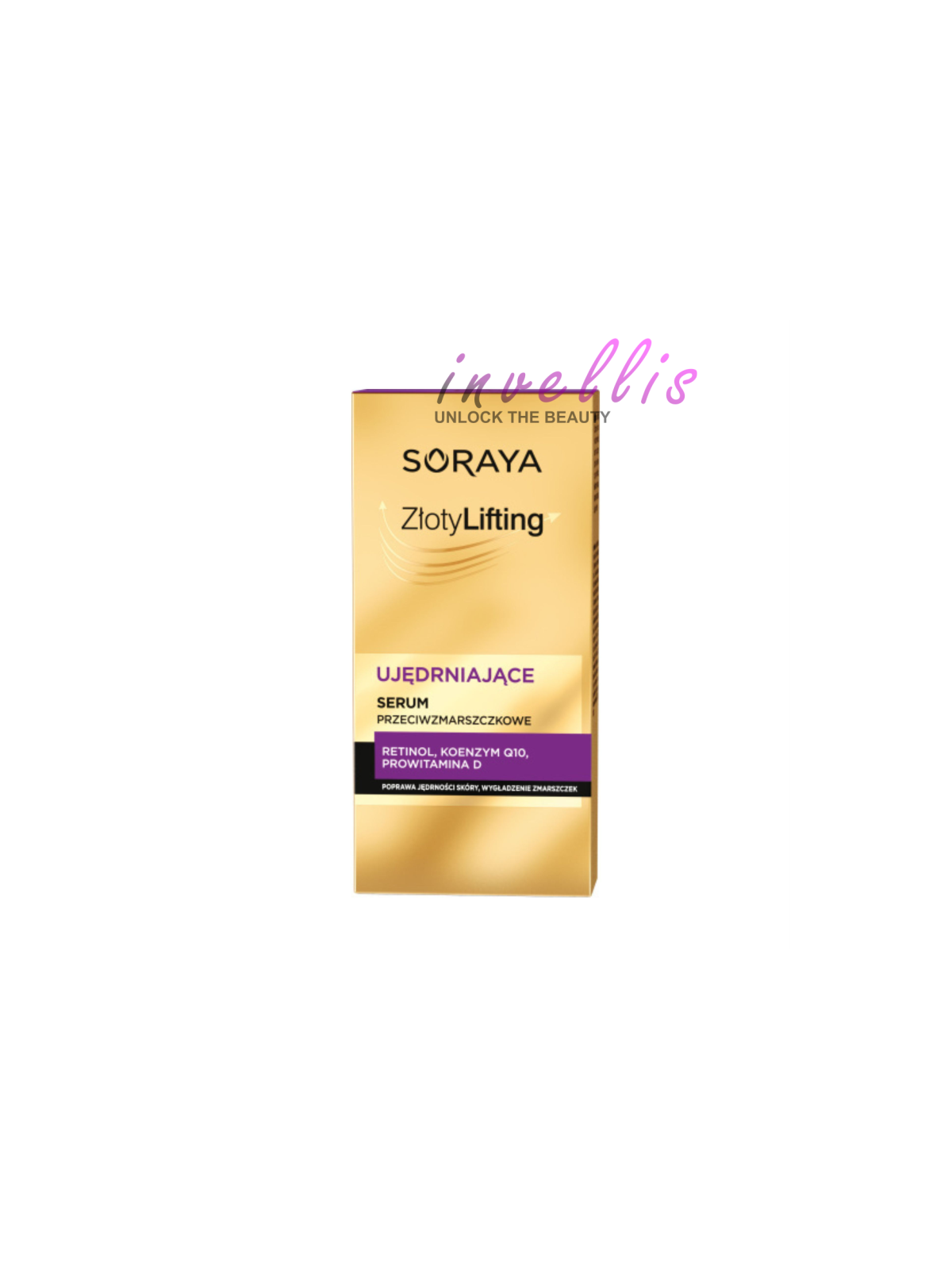 SORAYA SERUM ZLOTY LIFTING UJEDRNIAJACE SERUM PRZECIWZMARSZCZKOWE 30ML invellis kosmetyki tanie uk naturalne zdrowie uroda