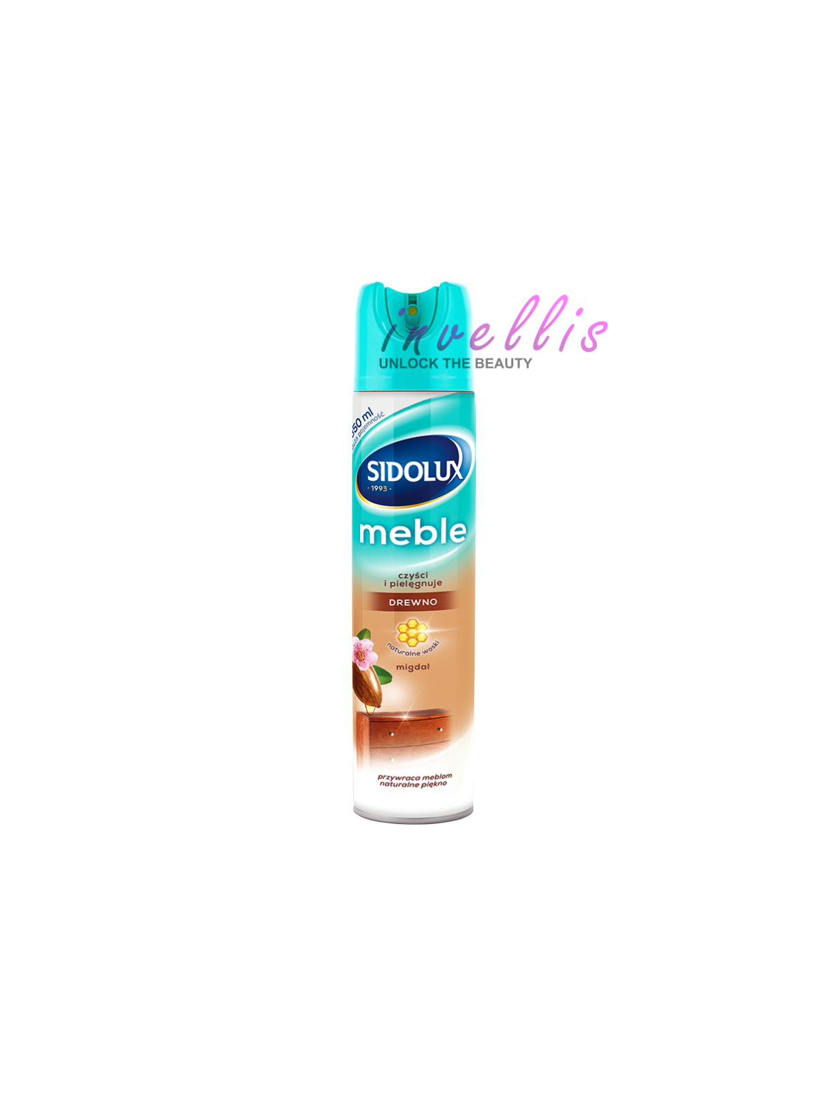 SIDOLUX M SPRAY DO PIELEGNACJI MEBLI MIGDALOWY 350ML invellis kosmetyki tanie uk naturalne zdrowie uroda