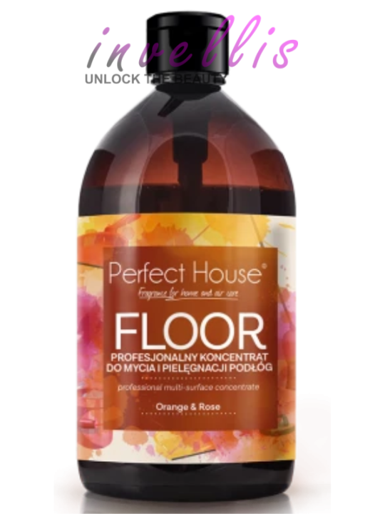 PERFECT HOUSE PROFESSIONAL CONCENTRATE FOR CLEANING AND MAINTENANCE OF FLOORS ORANGE AND ROSE 480ML invellis kosmetyki tanie uk 