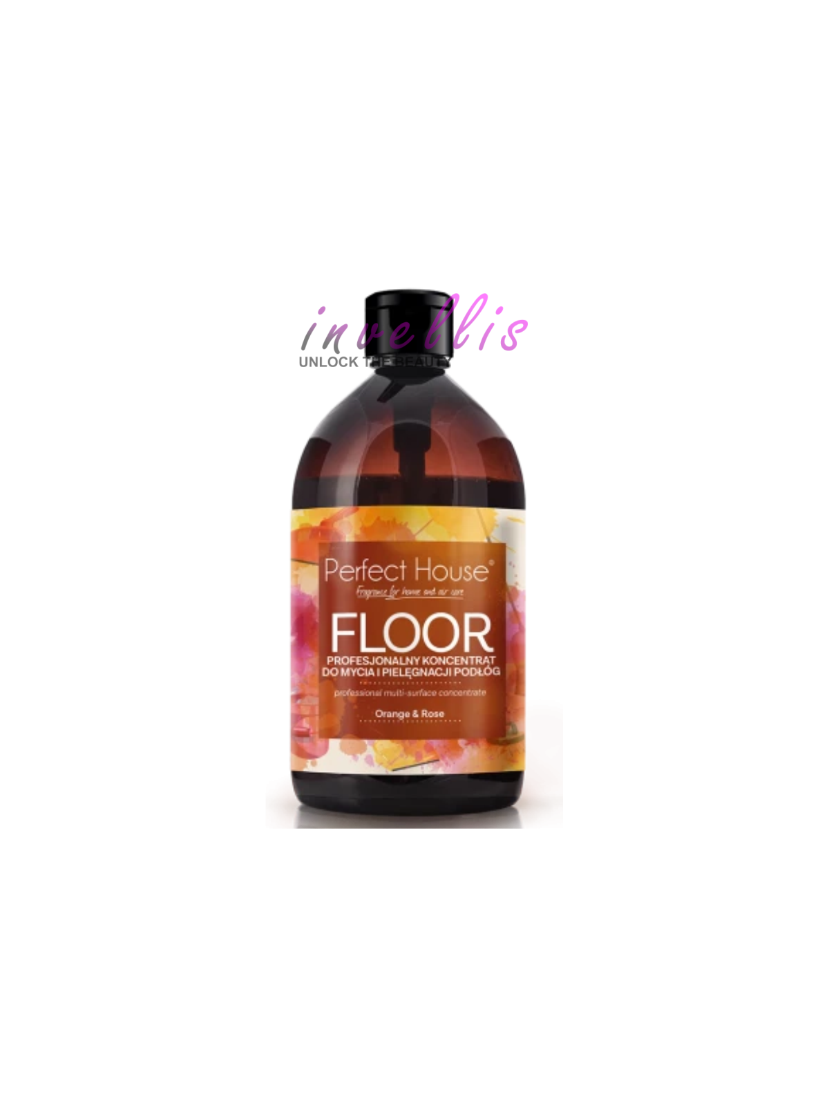 PERFECT HOUSE PROFESSIONAL CONCENTRATE FOR CLEANING AND MAINTENANCE OF FLOORS ORANGE AND ROSE 480ML invellis kosmetyki tanie uk 