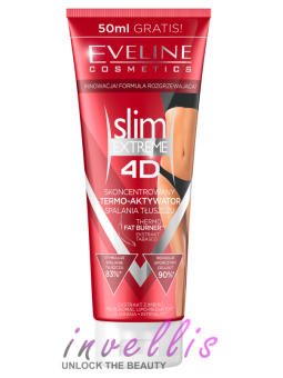 EVELINE COSMETICS SLIM EXTREME 4D THERMOACTIVE FAT BURNER 250ML invellis kosmetyki tanie uk naturalne zdrowie uroda