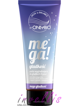 ONLYBIO HAIR IN BALANCE MEGA SMOOTHING PASTE FOR SLEEK HAIRSTYLES 75ML invellis kosmetyki tanie uk naturalne zdrowie uroda