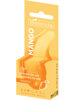 BIELENDA LIP CARE SLEEPING MASK MANGO MANIA 2-IN-1 LIP BALM + OVERNIGHT MASK MANGO 10G invellis kosmetyki tanie uk naturalne zdr