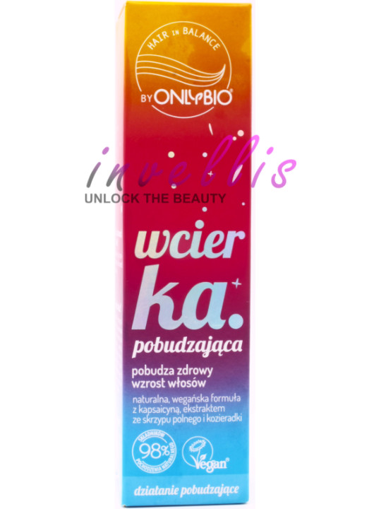 ONLYBIO WCIERKA DO WLOSOW POBUDZAJACA 100ML invellis kosmetyki tanie uk naturalne zdrowie uroda