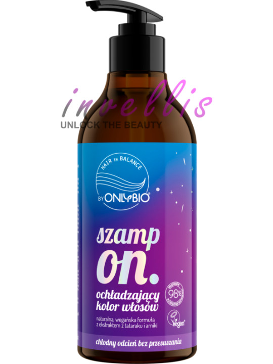 ONLYBIO COLOR COOLING HAIR SHAMPOO 400ML invellis kosmetyki tanie uk naturalne zdrowie uroda