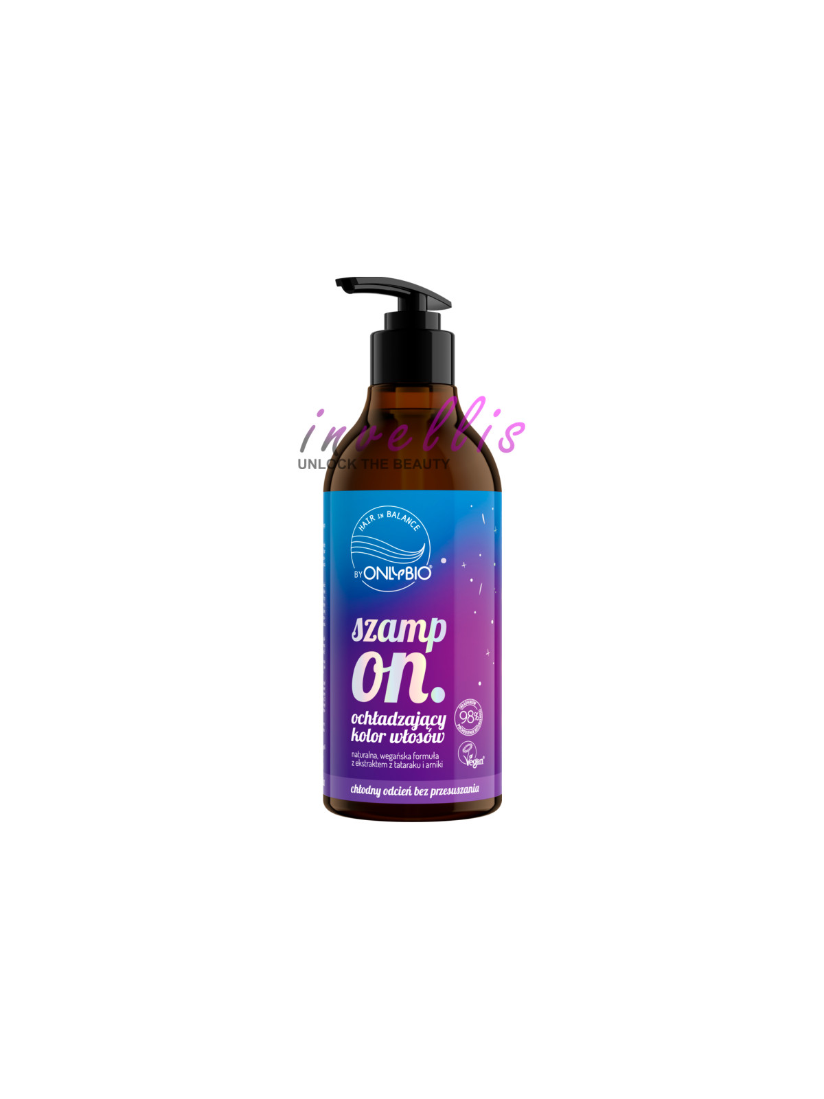 ONLYBIO COLOR COOLING HAIR SHAMPOO 400ML invellis kosmetyki tanie uk naturalne zdrowie uroda