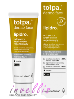 TOLPA DERMO FACE LIPIDRO NOURISHING NIGHT OIL-CREAM REGENERATING HYDROLIPID BARRIER REPAIR 40ML invellis kosmetyki tanie uk natu